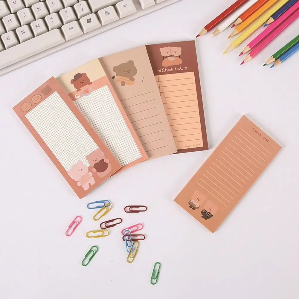 

Hand Account Sticky Notes High-quality Students Stationery Biscuits Bear Note Paper 50 Sheets/Book Message Stickers Office