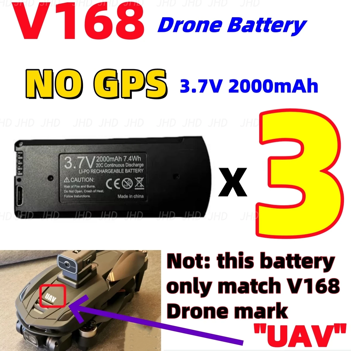 V168 3.7V 2000mAh 3B