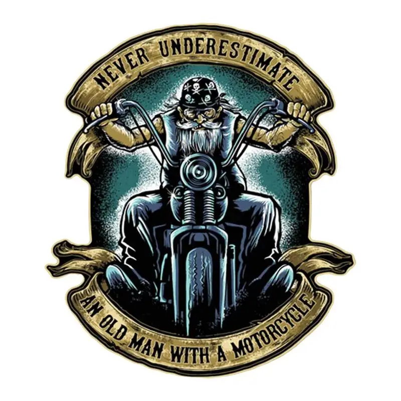 

Bike Stickers Motorcycle Helmets Decal Car Stickers Never Underestimate An Old Man With A Motorcycle Stickers For Windows