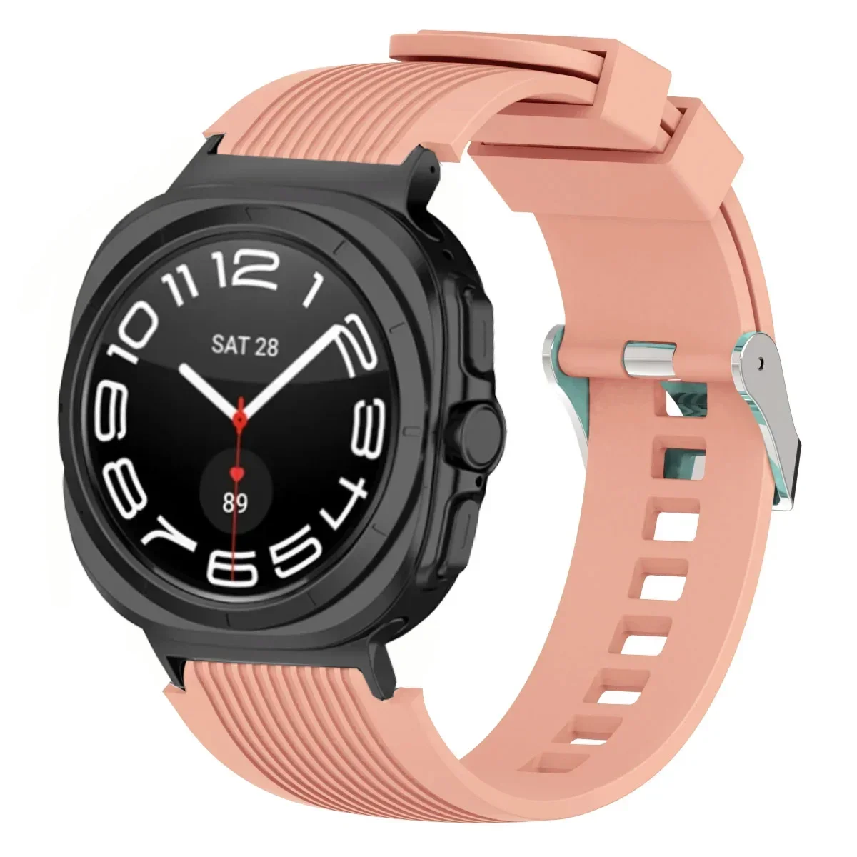 Stripe Texture Soft Silicone Watch Strap - Enhanced Replacement Wristband Accessory