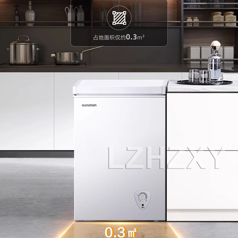 100L freezer fridge Commercial Large Capacity Ultra-low Temperature Freezer Quick Freezer 200W Direct Cooling Household