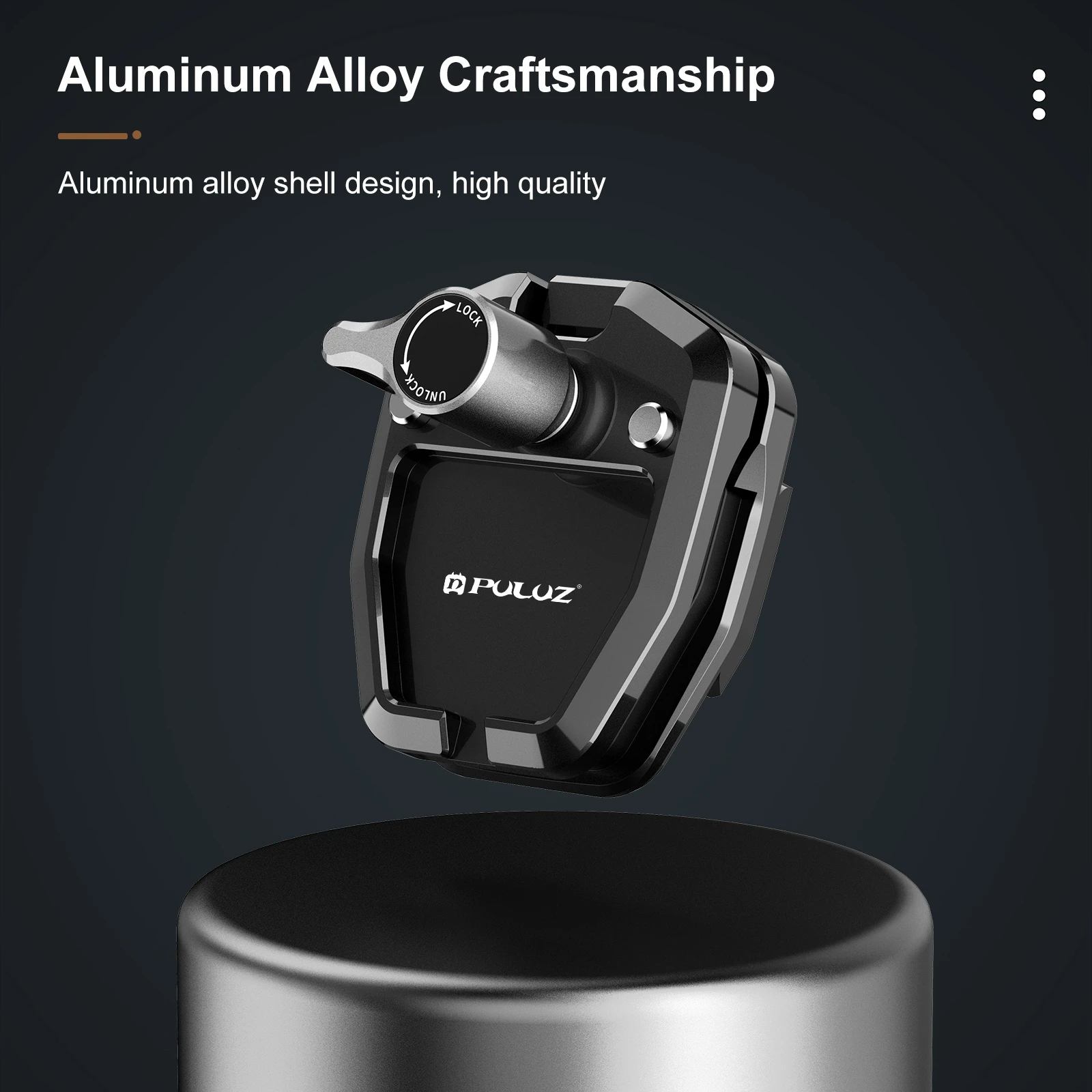 PULUZ Motorcycle Windshield Action Camera Mount Clip for GoPro Hero12 Black DJI Osmo Action 4 Insta360 X4 Ace Pro and Other