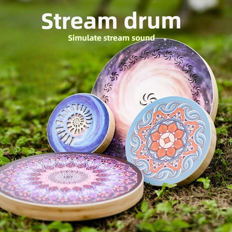 Water Drum Yoga Meditation Onomatopoeia Healing Tool Nature Rain Drums Sound Therapy Folk Musical Percussion Instruments