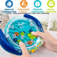 Creative Funny Gear Labyrinth Disk Gear Balance Ball Maze Wheel Dish IQ Puzzle Educational Toy for Children Christmas Gift 2