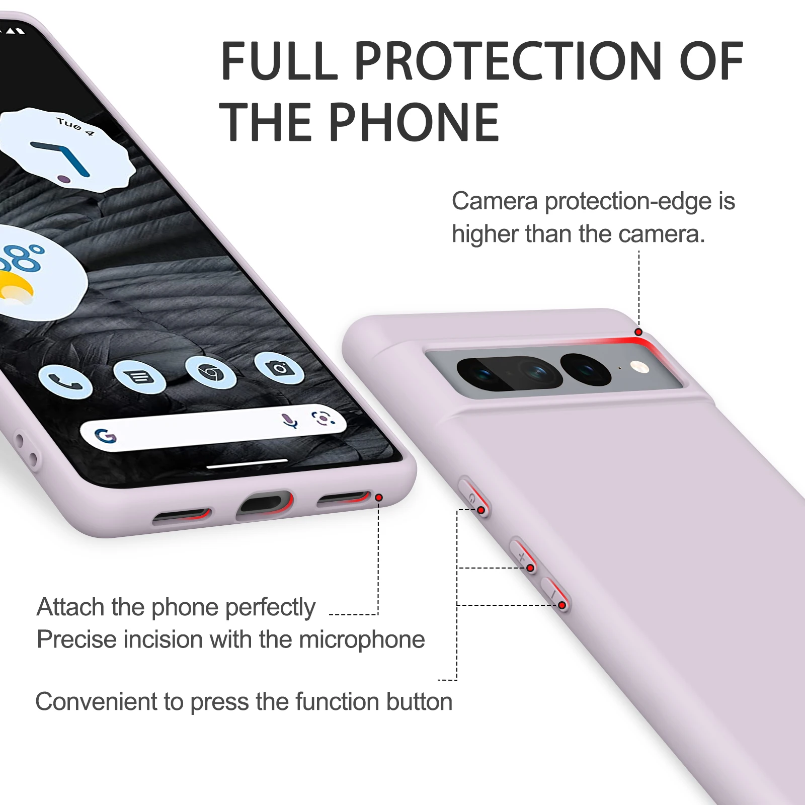 Stylish Liquid Silicone Shockproof Phone Case - Soft Back Cover Accessory