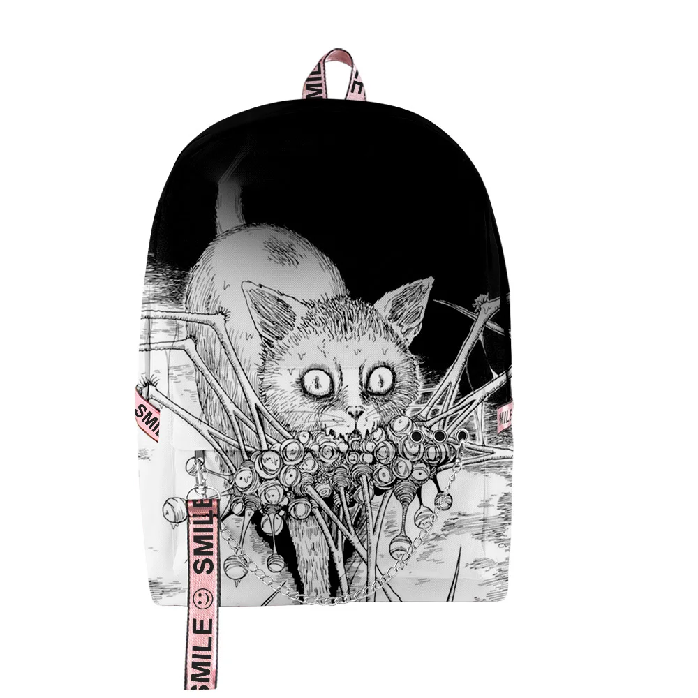 

Водонепроницаемые многофункциональные дорожные рюкзаки Junji Ito Maniac, популярные школьные ранцы унисекс из ткани Оксфорд с 3d-изображением японских сказок Макара