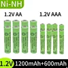 100% Original 1.2V AA1200mAh+1.2V AAA600mAh high-quality Ni-MH rechargeable lpega battery suitable for clocks mice toys etc 1