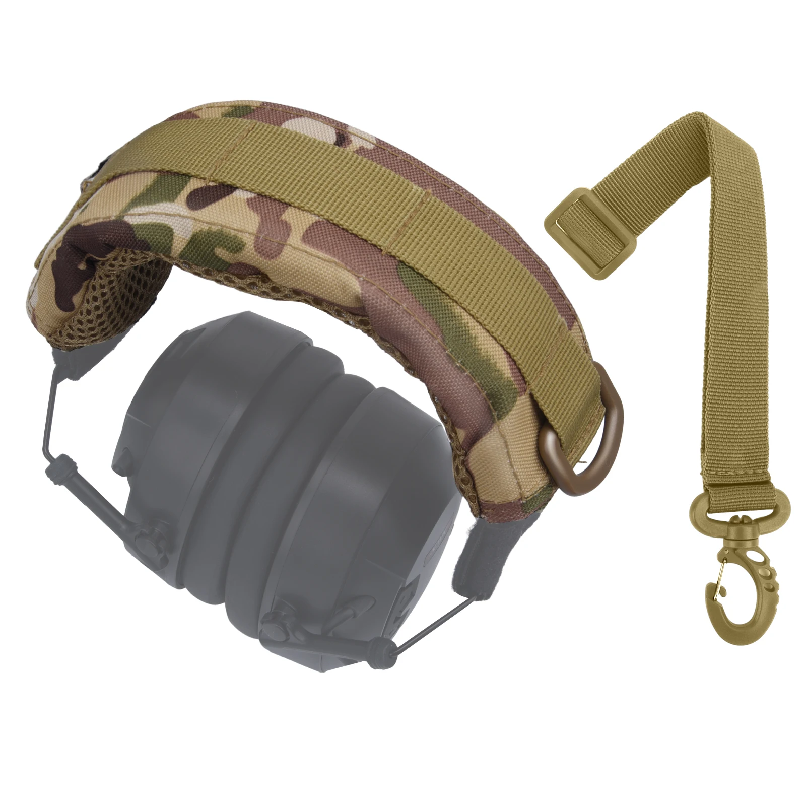 Tactical Headphone Cover Modular Kit Tape Headset Headband Pads Soft Replacement with Velcro for Hearing Protection Earmuffs