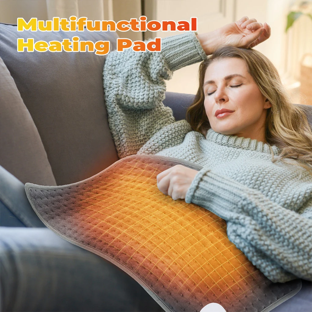 Electric Heating Mat Multi-Functional Pain Relieving Waist Heating Pad with 9-speed Temperature Regulation,4-speed Timing Option