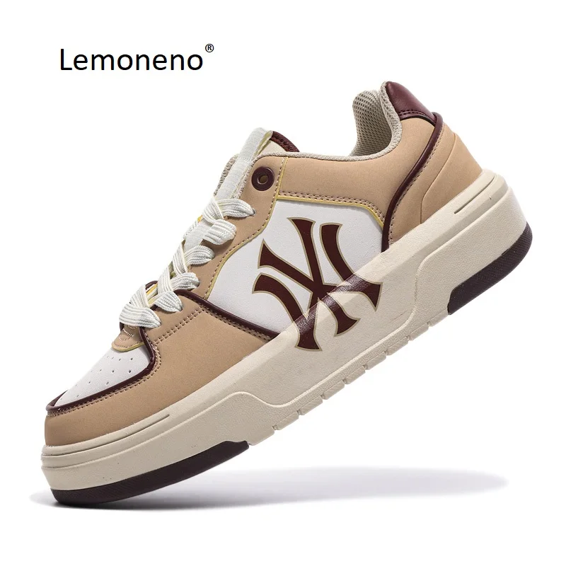 

Lemoneno Sneakers Casual Sport Shoes Khaki,Skateboard Shoes Lace Up Non-slip Comfort Footwear for Travel Walking Green White