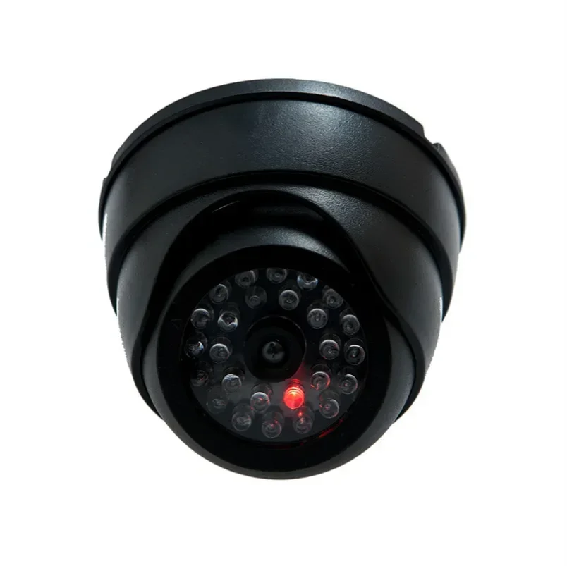 Surveillance Camera Fake CCTV Security Camera Red Flashing LED Light For Home Office Surveillance Security System Black/White Dummy Conch Camera