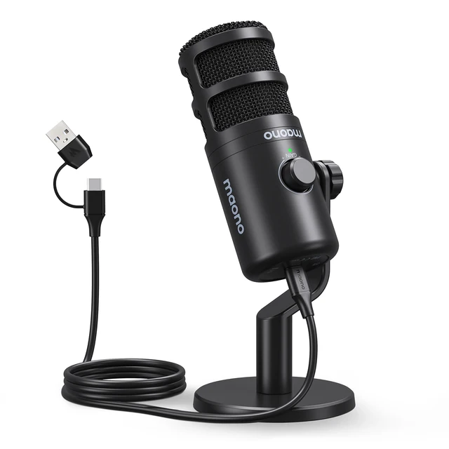 MAONO Dynamic USB Microphone With Typec Connector For Phone Compute