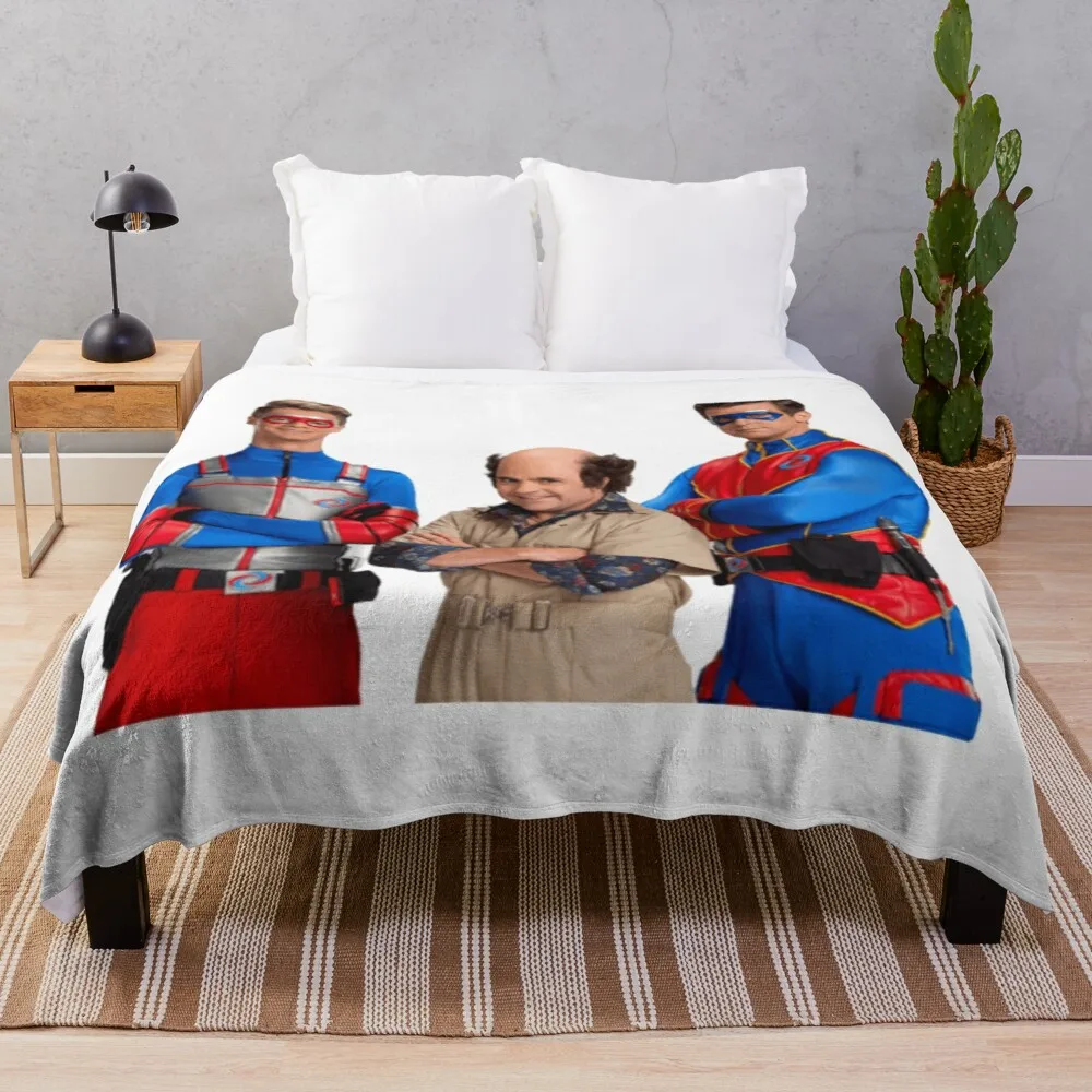 

Kid Danger, Captain Man and Schwoz Throw Blanket Luxury Blanket Nap Blanket Kawaii Blanket