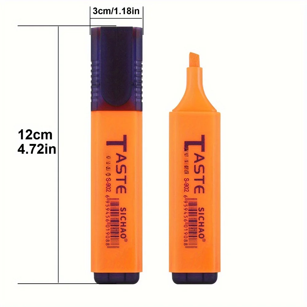 Highlighter Fluorescent Pen Broad Tip Writing Marker Pens for Art Drawing Doodling Marking Office Stationery School Su 4/6/8PCS highlighter marker highlighter pen art marker marker pen