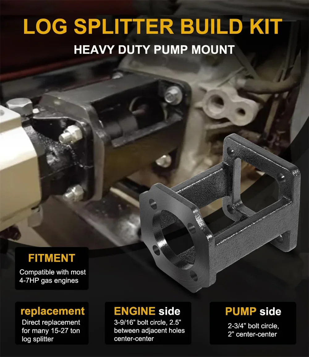 13GPM Log Splitter Build Kit Hydraulic Wood / Hydraulic Gear Log Splitter Pump for Huskee/Speeco 3/4" Engine Crankshaft 4000 PSI
