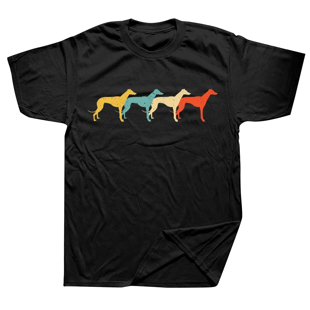 

Greyhound Vintage Retro Dog Pet Racer Lover T Shirts Streetwear Short Sleeve Birthday Gifts Summer Style T-shirt Mens Clothing