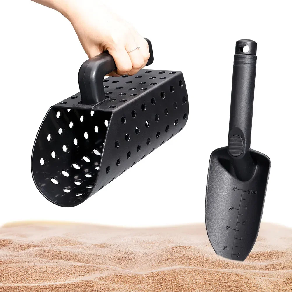 Beach Shovel Sand Scoop Sand Sifter Metal Detector Scoop Shovel Set ABS Plastic for Beach Metal Detecting Accessories