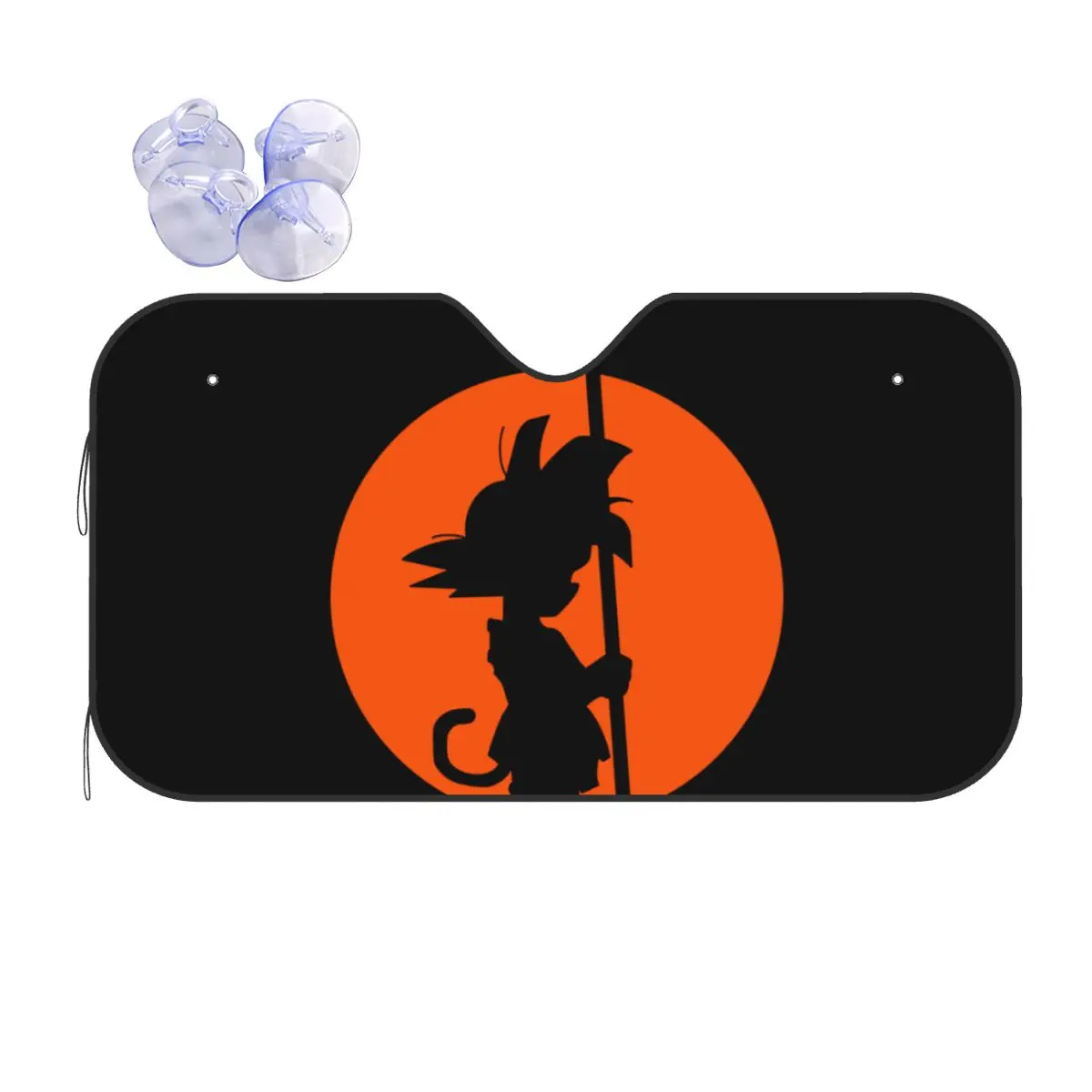 Cartoon Anime Gokus Car Windshield Sunshade Foldable Sun Blocker Car Window Shades