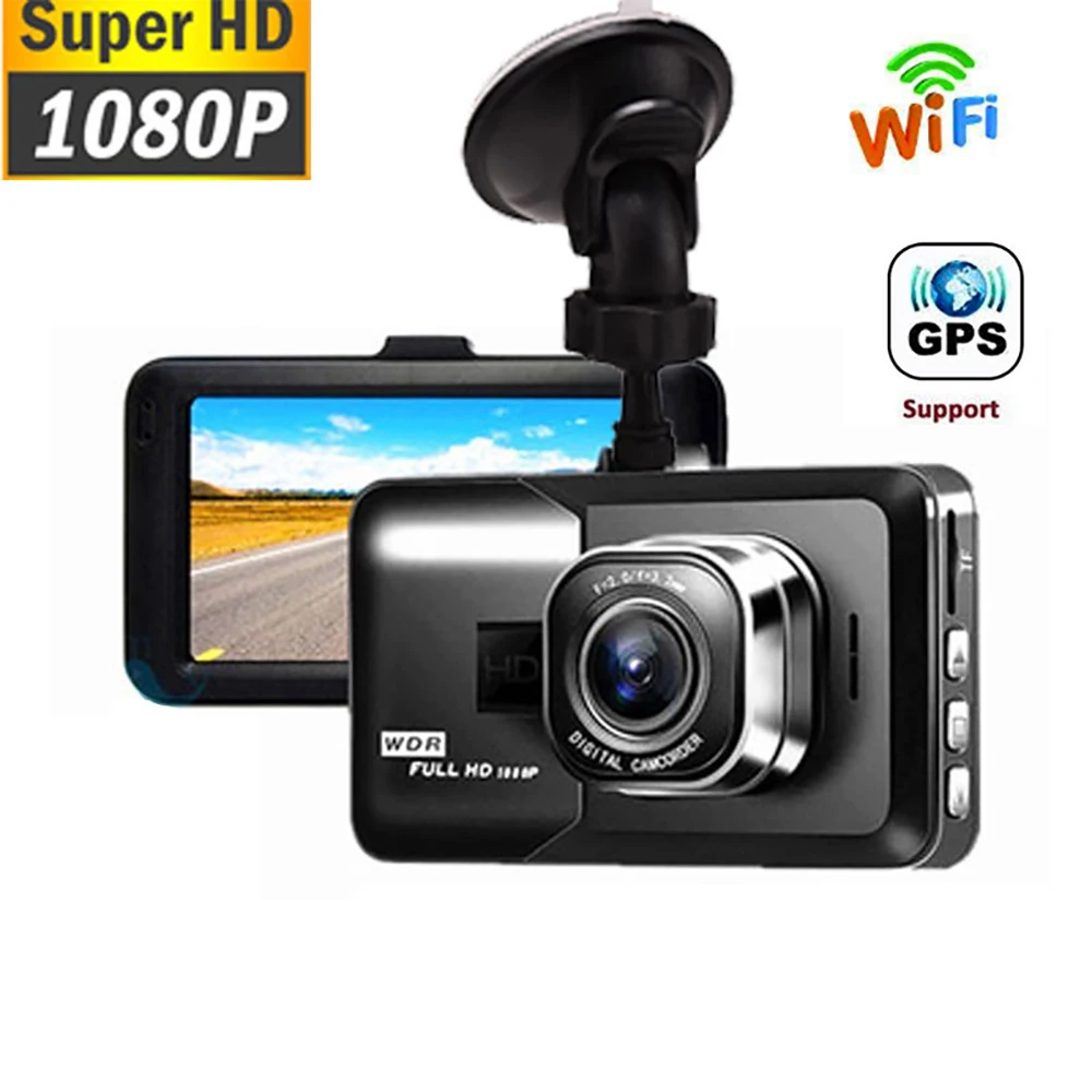 

Car DVR WiFi Full HD 1080P Dash Cam Rear View Reversing Camera Video Recorder Night Vision Dashcam Camera GPS Tracker Black Box