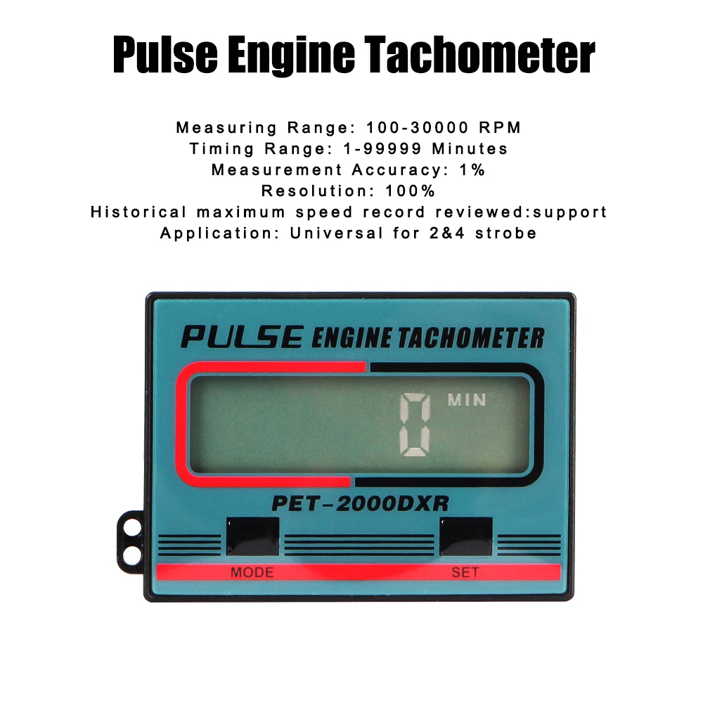 Motorrad Drehzahl messer 30000-U/min Manometer Digital Tach Hour Meter für ATV Rasenmäher Takt Motor Zündkerzen Zubehör