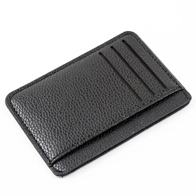 Genuine Leather Men Wallets Zipper Coin Purse Business Card Holder Small Portable Storage Bag