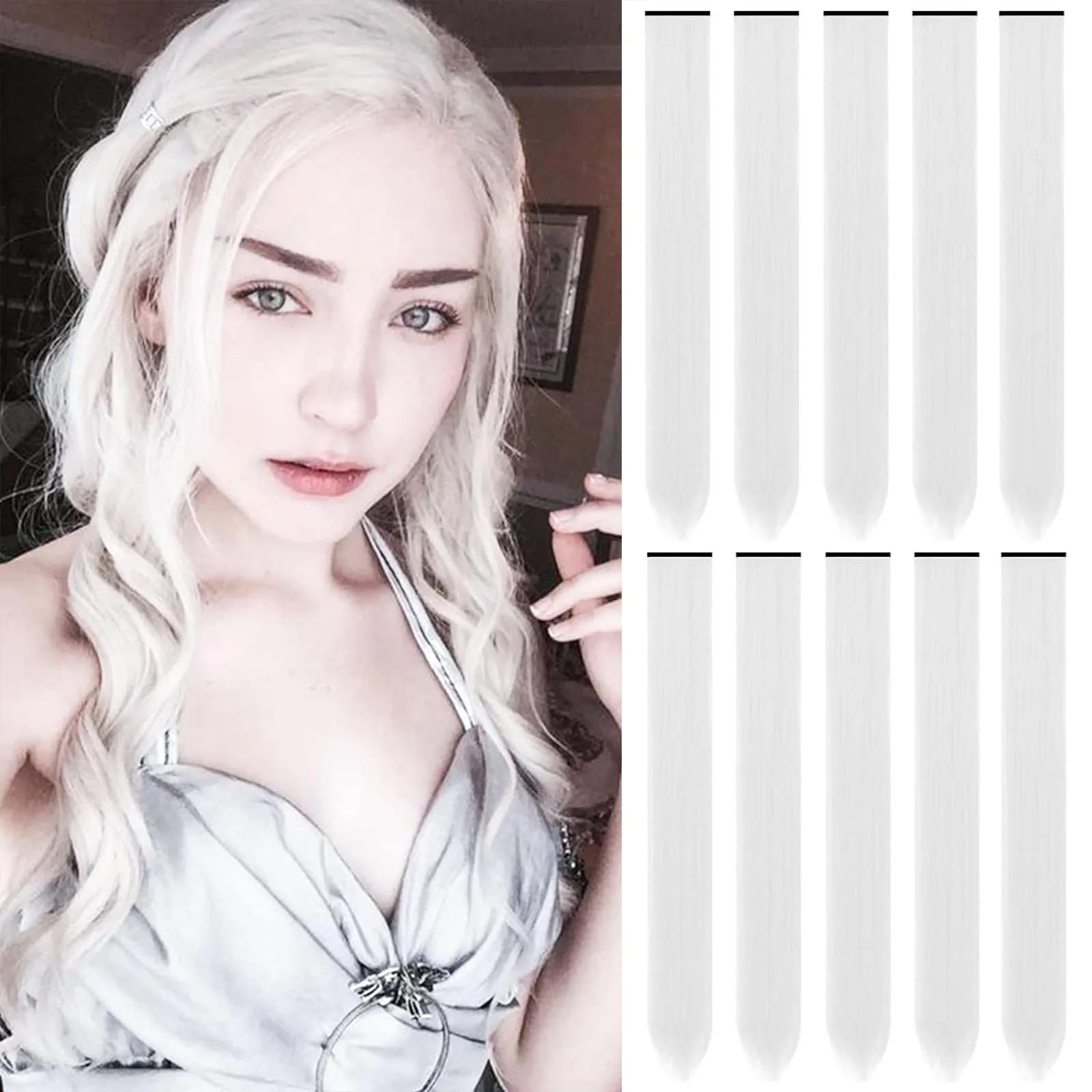 Clip in Hair Extensions 10Pcs for Kids Girls clip in hair extensions,hair extensions,clip in hair pieces
