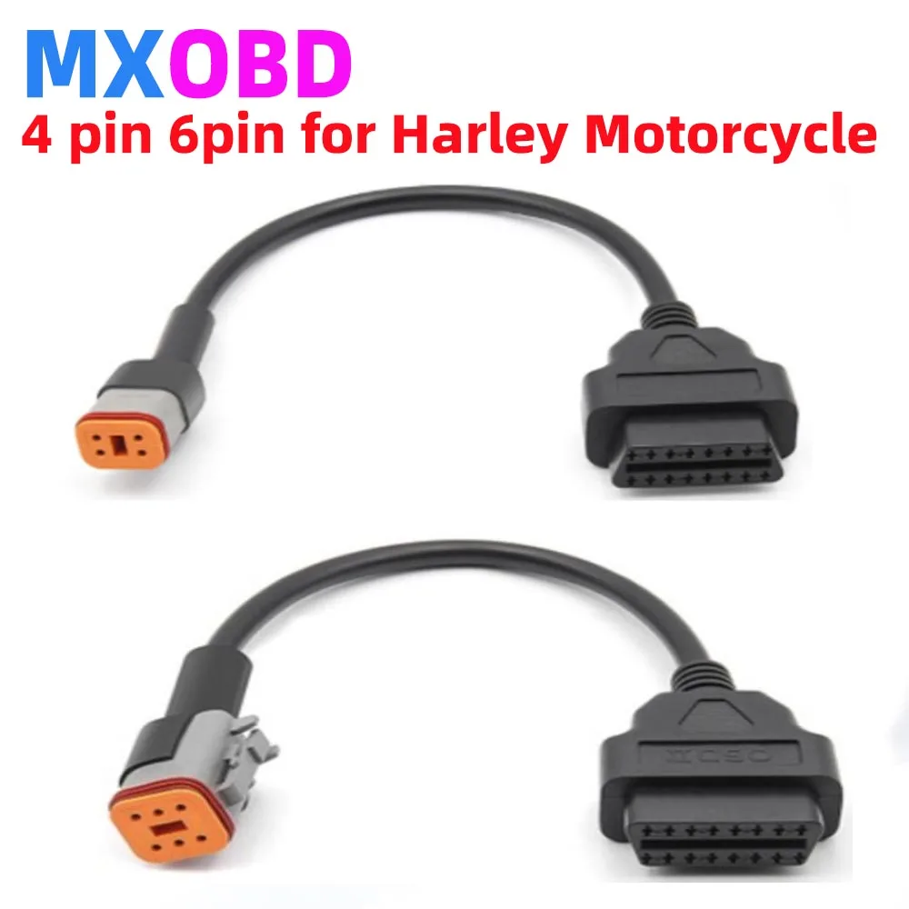 For Harleydavidson Motorcycle 4 Pin To 16 Pin Obd2 Diagnostic Cables
