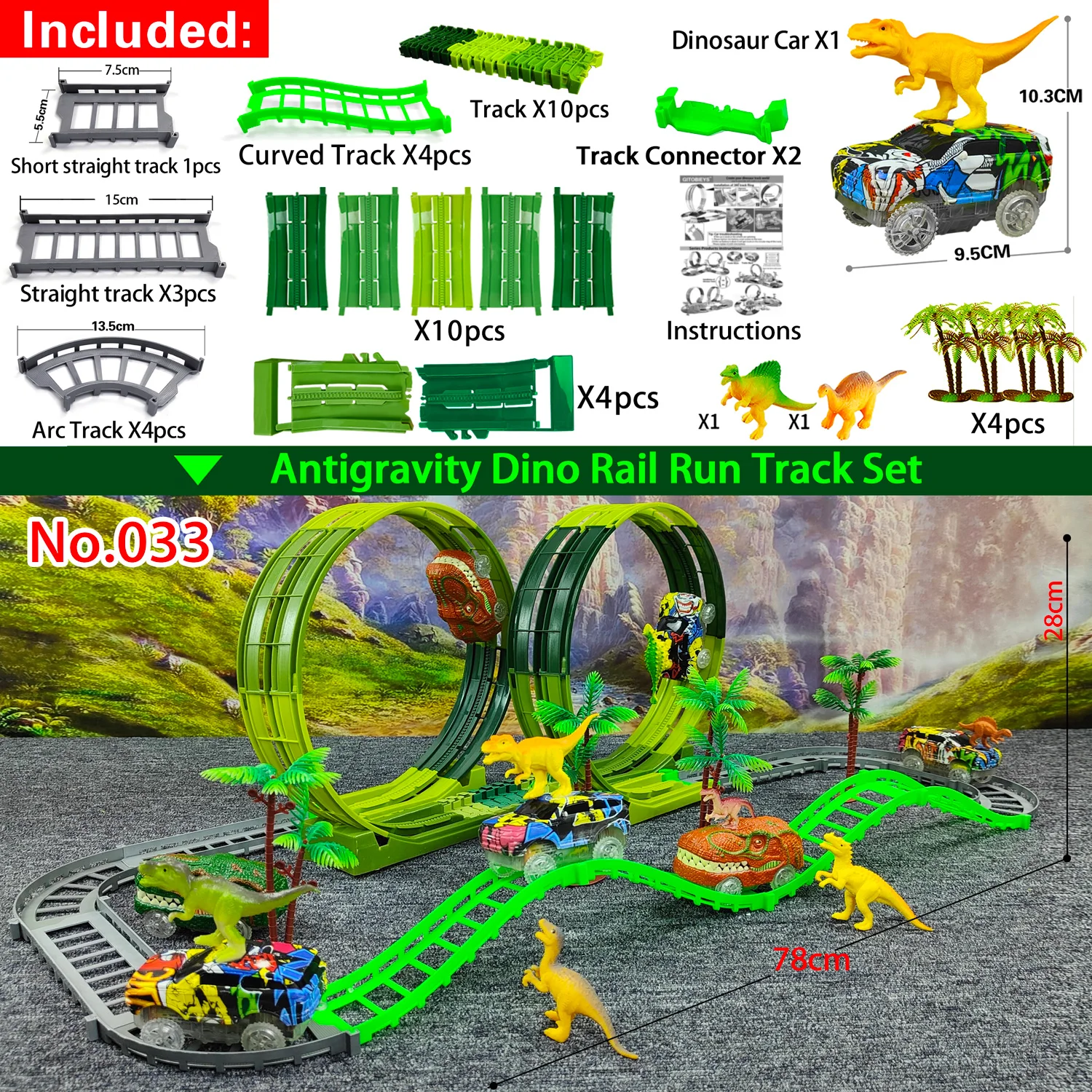 Brinquedo De Pista De Dinossauro, Criar Um Dino Mundo Corrida De Estrada,  Mágico Flexível Ferroviário Carro De Pista De Incandescência, Para Crianças  Meninos Idades 3-12 - Trilhos Para Carros E Bicicletas - AliExpress