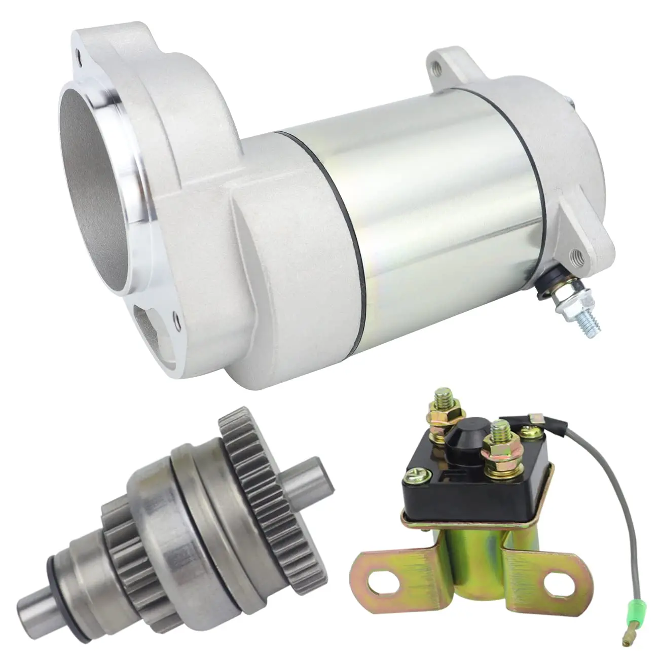 Starter Motor & Bendix & Relay Set For Polaris Xplorer Trail Blazer Big