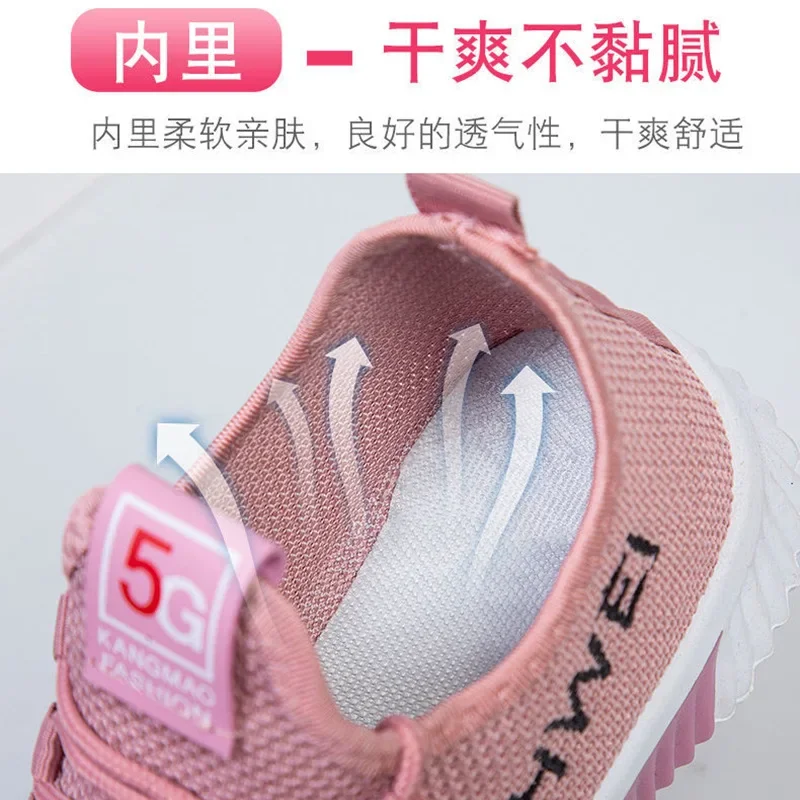 YeddaMavis 2024 Summer New Black Pink Casual Sneakers Women Shoes Korean Style Women Shoes Trendy Breathable Women Running Shoes