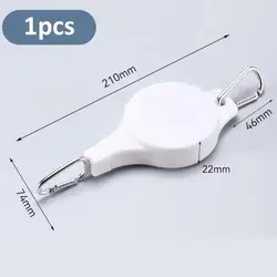 Adjustable Retractable Hanger Hook for Hanging Baskets and Outdoor Decor (White)