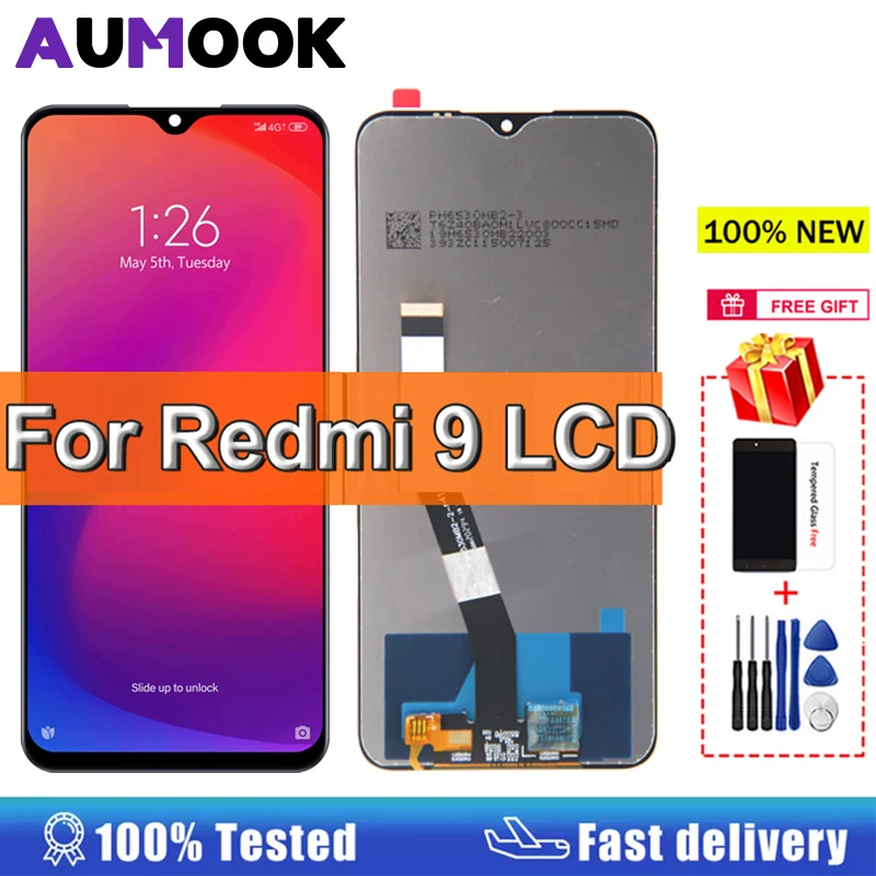 ЖК-дисплей 6,53 дюйма для Xiaomi Redmi 9 M2004J19G M2004J19C, дисплей с сенсорным экраном и дигитайзером для Redmi 9, запасные части в сборе
