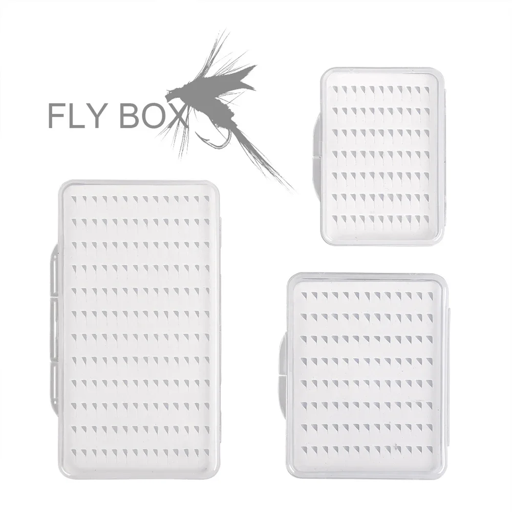 

Fly Hook Box Fly Fishing Hook Box with Foam Waterproof Durable Fishing Gear Transparent S M L Size Pesca Fishing Tackle Box