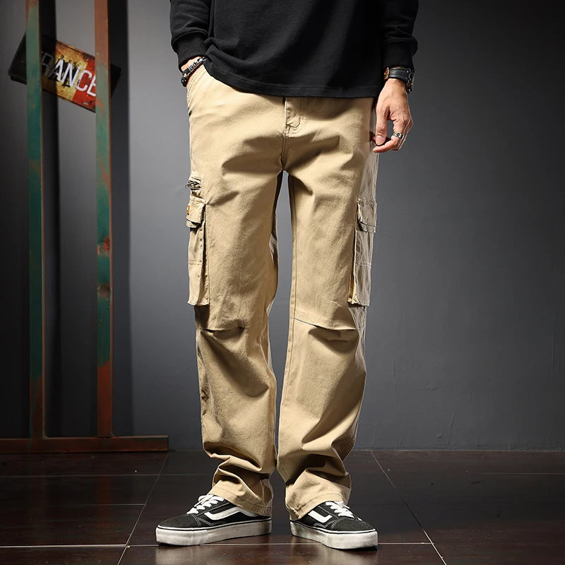

Cargo Pants Men Jogging Casual Pants Cotton Full Length Military Mens Streetwear Mens Work Tactical Tracksuit Trousers Plus Size