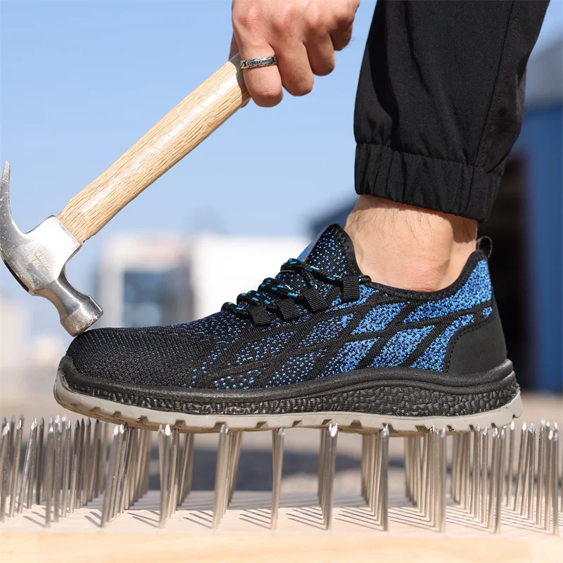 Security Protective Shoes Men Anti-smash Anti-puncture Work Shoes Steel Toe Sneakers For Men Women Safety Shoes Indestructible
