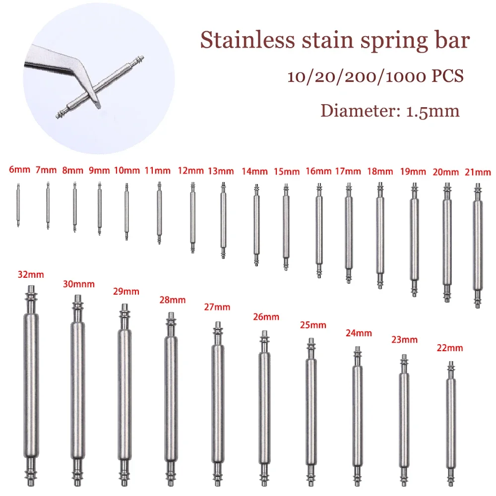 Versatile Spring Bars Strap Link Pins - Multiple Diameter Options