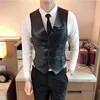 2022 Leather Vest Men New Fashion Casual High Quality Solid Color Single Breasted Slim Large Size Business Vest Waistcoat S-5XL 3