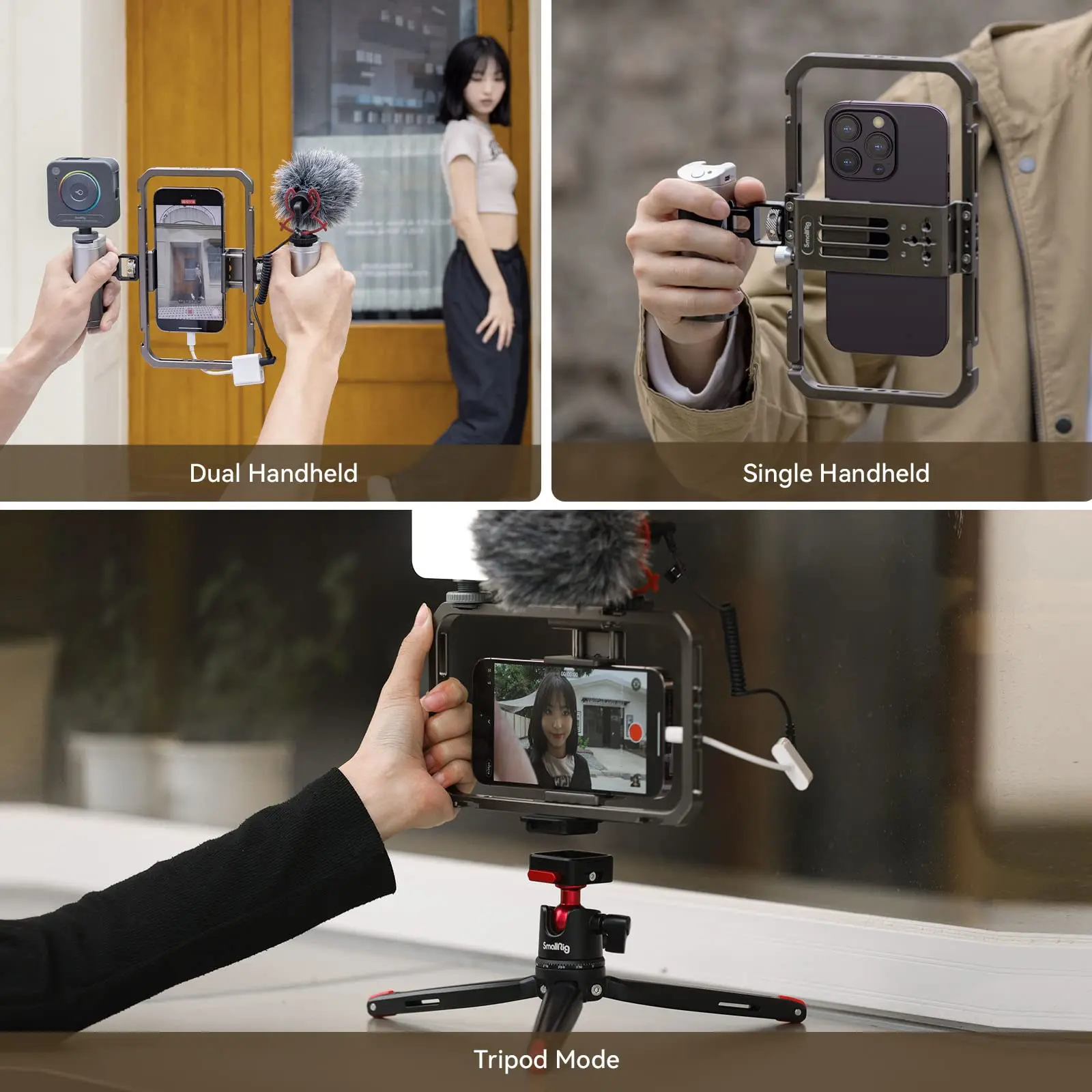 Gaiola Universal do Smartphone Smallrig Equipamento de Controles sem Fio Alças Dobráveis Iphone 14 13 Pro Max Iphone 14 13 12 12 - Image 3