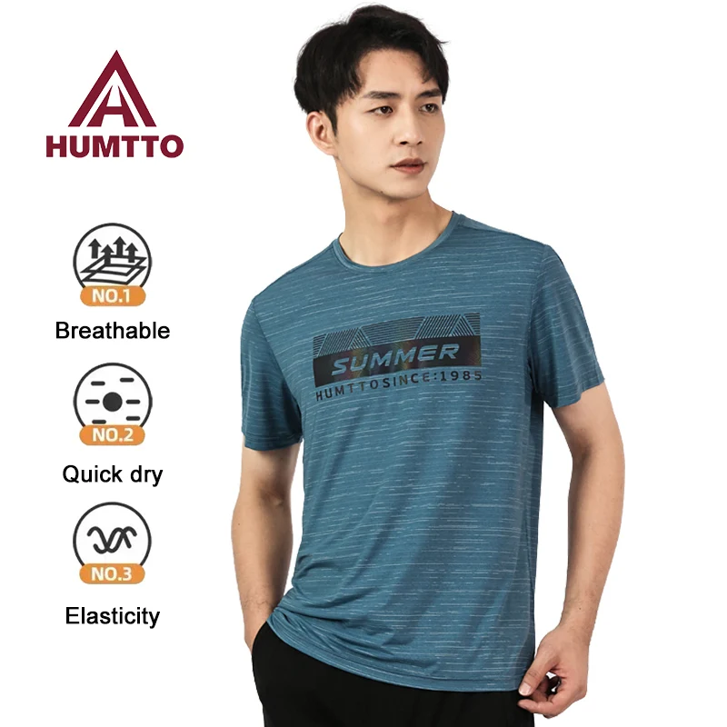 

HUMTTO Summer Quick-drying T-shirts for Men 2022 Breathable Luxury Sport Gym Runing Sportswear Short Sleeve Fitness T Shirt Mens