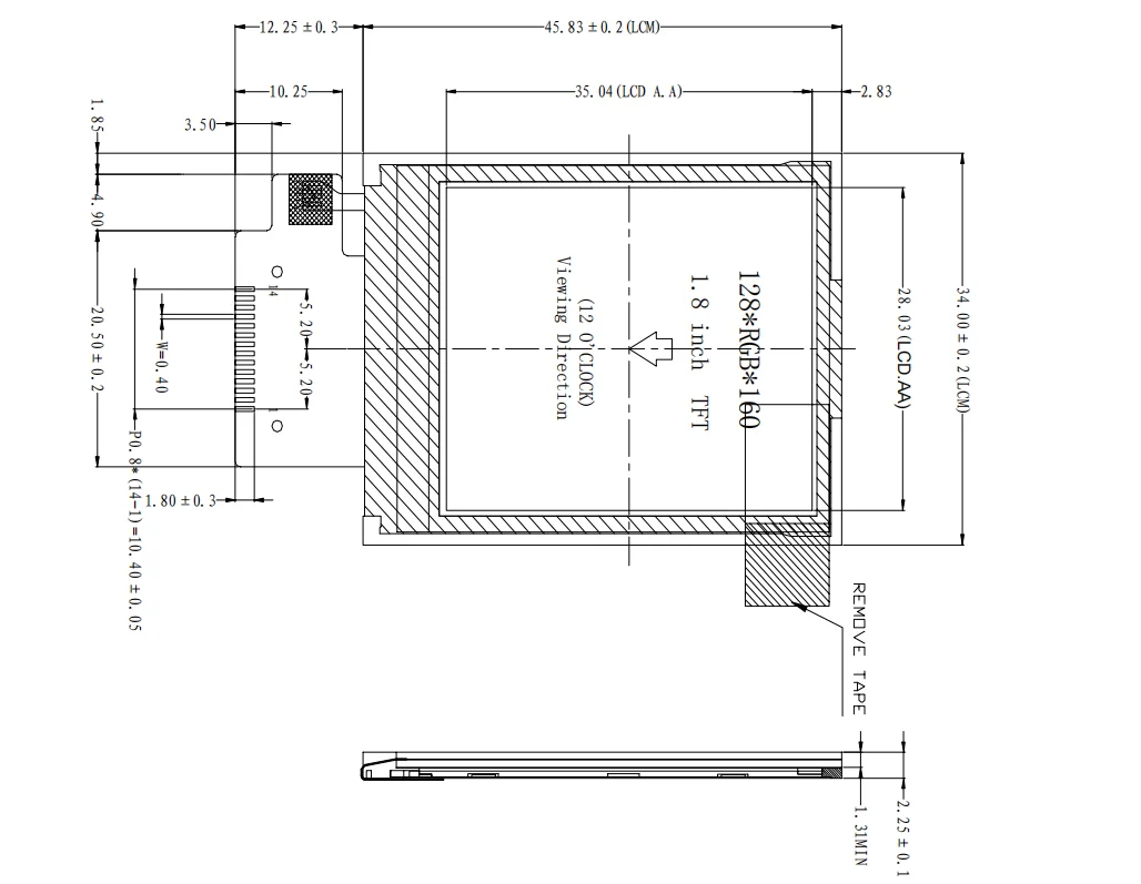 1,8" 1,8 Zoll 128x160 SPI Vollfarb-TFT-HD-IPS-LCD-Display 128*160 Modul ST7735S 3,3V Ersetzen Sie den OLED-Stromanschluss für Arduino – Detail 5