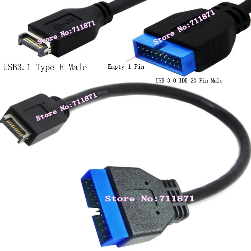 

Удлинительный кабель для материнской платы с USB 3,1 на USB 3,0, 20 контактов, 30 см