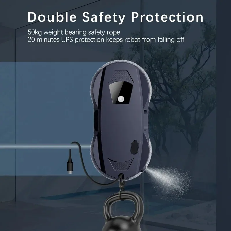 Household Window Cleaning Robot Automatic Water Spray Vacuum Cleaner With Remote Control Electric Window Cleaning Wiper Glass 4