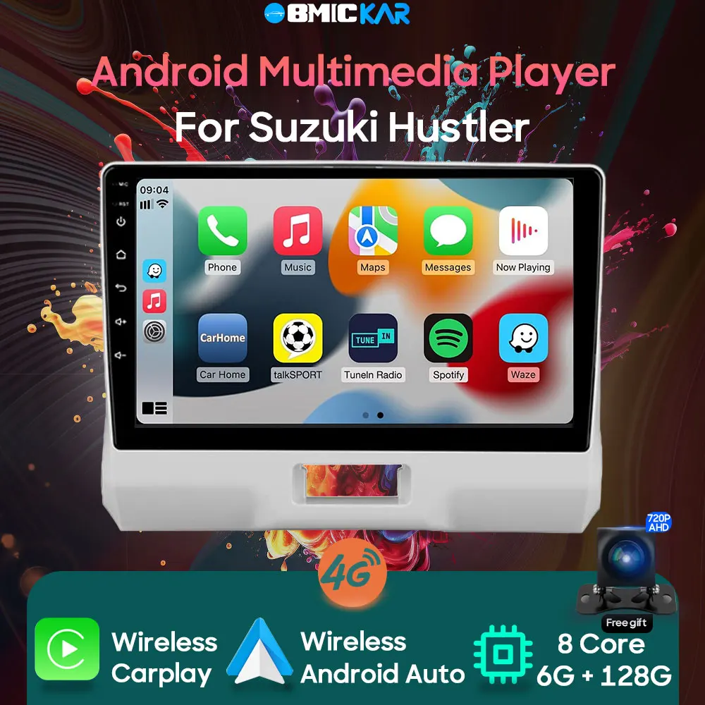 

Головное устройство 2din, беспроводная Автомагнитола Carplay на Android, мультимедийный видеоплеер с GPS-навигацией для Suzuki bustler 2014 - 2019