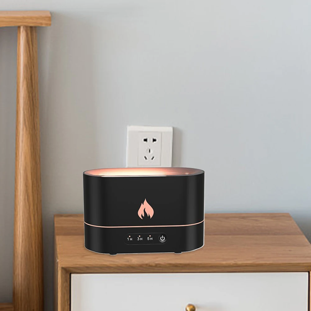 250ml Essential Oil Diffuser with Timer Flame Aromatherapy Diffuser Super Quiet with Auto Off Protection for Home Office Bedroom