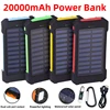 20000mAh Top Solar Power Bank Waterproof Emergency Charger External Battery Powerbank for Xiaomi MI IPhone Samsung LED SOS Light 1