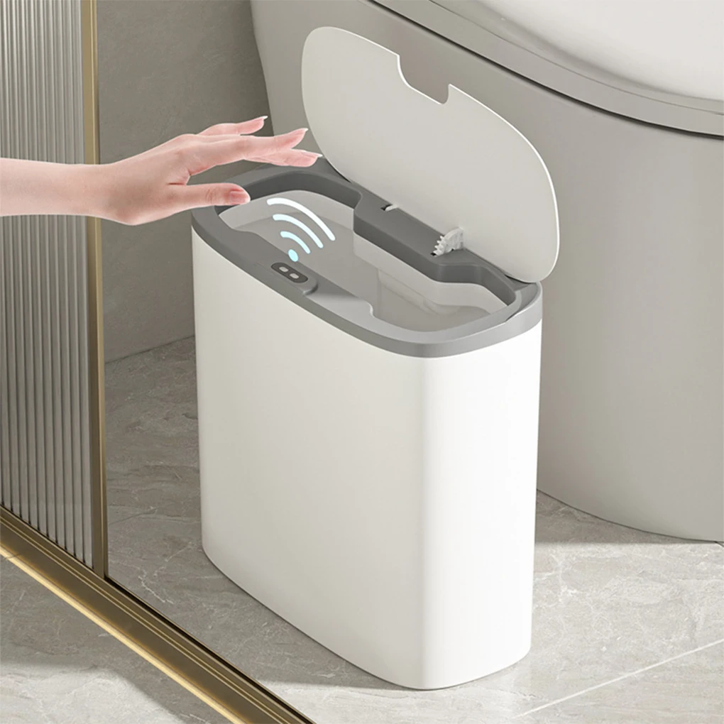 

Smart Sensor Trash Can Garbage Bucket Waterproof Narrow Seam Automatic Trash Bin Wastebasket for Kitchen Toilet Bedroom