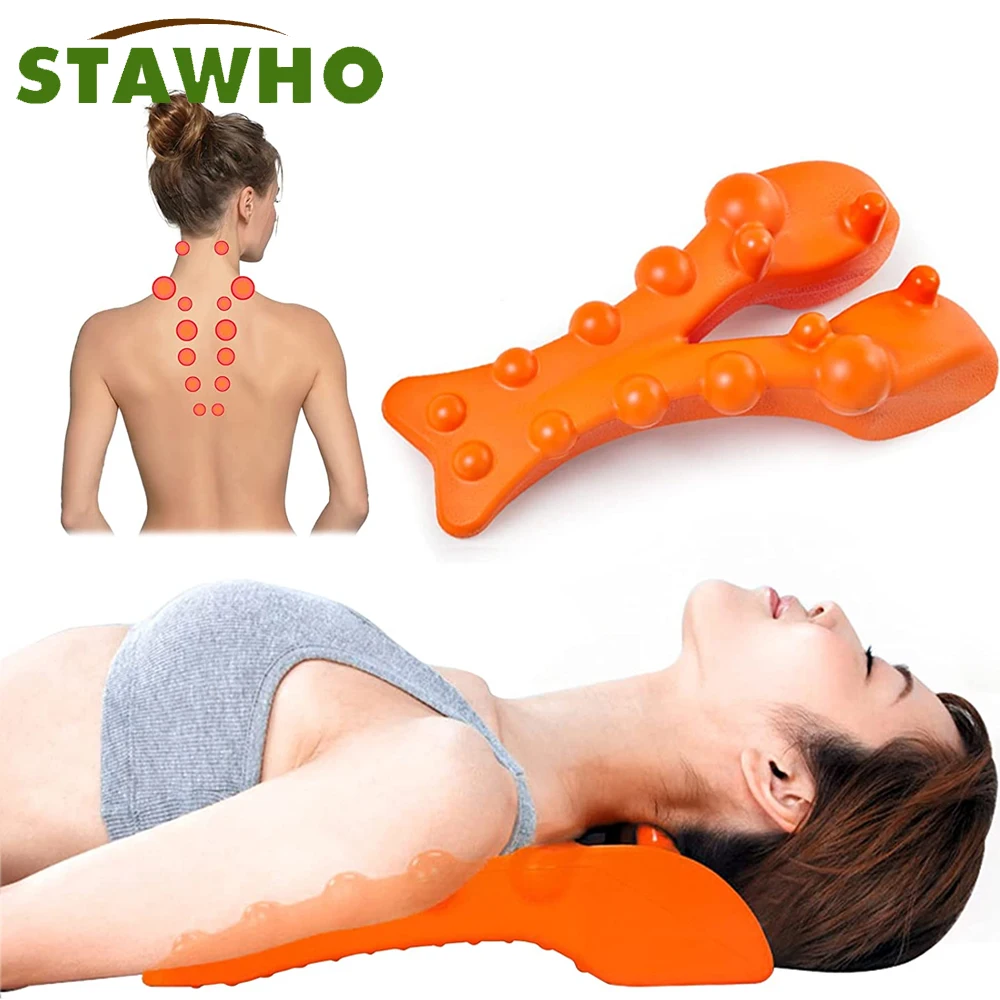 Correct Cervical Vertebra Lumbar Traction Straight Spine Spine Relax Back Massage Board Brace Back Stretching Device Health Care cervical vertebra massage board brace back stretching device massager board