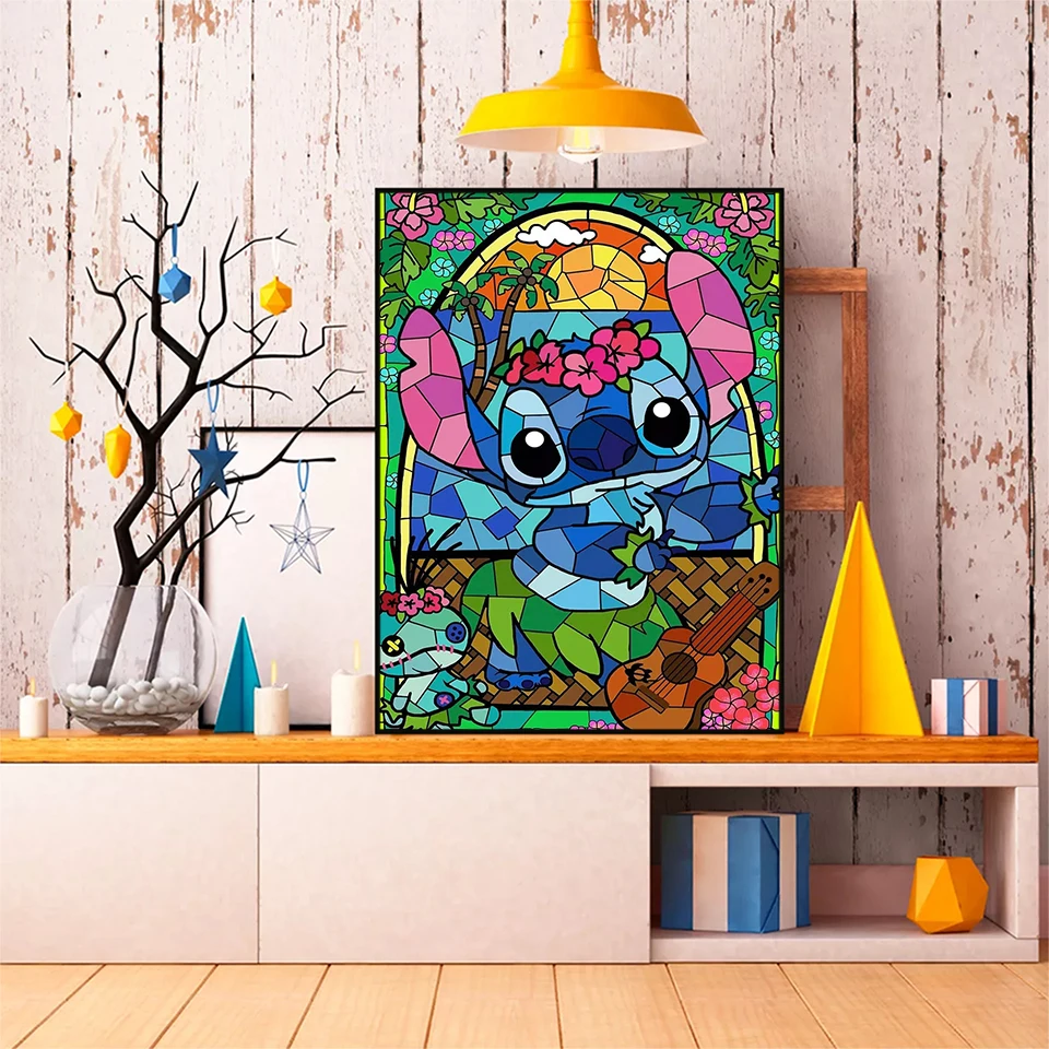 Disney Cross Stitch Cartoon Embroidery Printed Canvas DIY Art