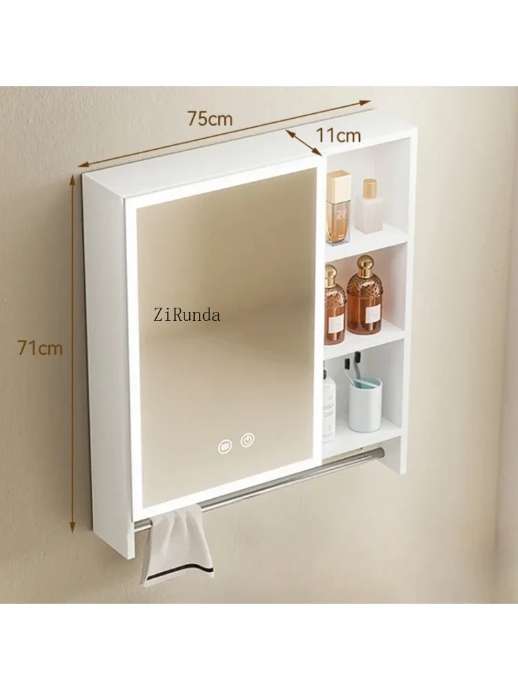 Simple and Stylish Bathroom Mirror Cabinet Wall Mounted Smart Beauty Mirror Cabinet Large Capacity Storage Home Furniture FYBC