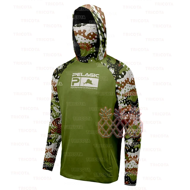 HUK Fishing Shirt Men's Long Sleeve Mask Hooded Fishing Shirts Upf 50+ Uv  Protection Jerseys Breathable Beach Fishing Sweatshirt - AliExpress